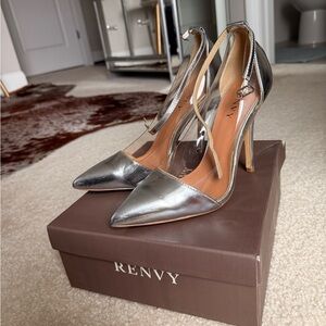 Renvy Metallic Silver Heels